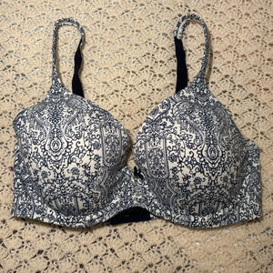 Soma Black and White Patterned Bra